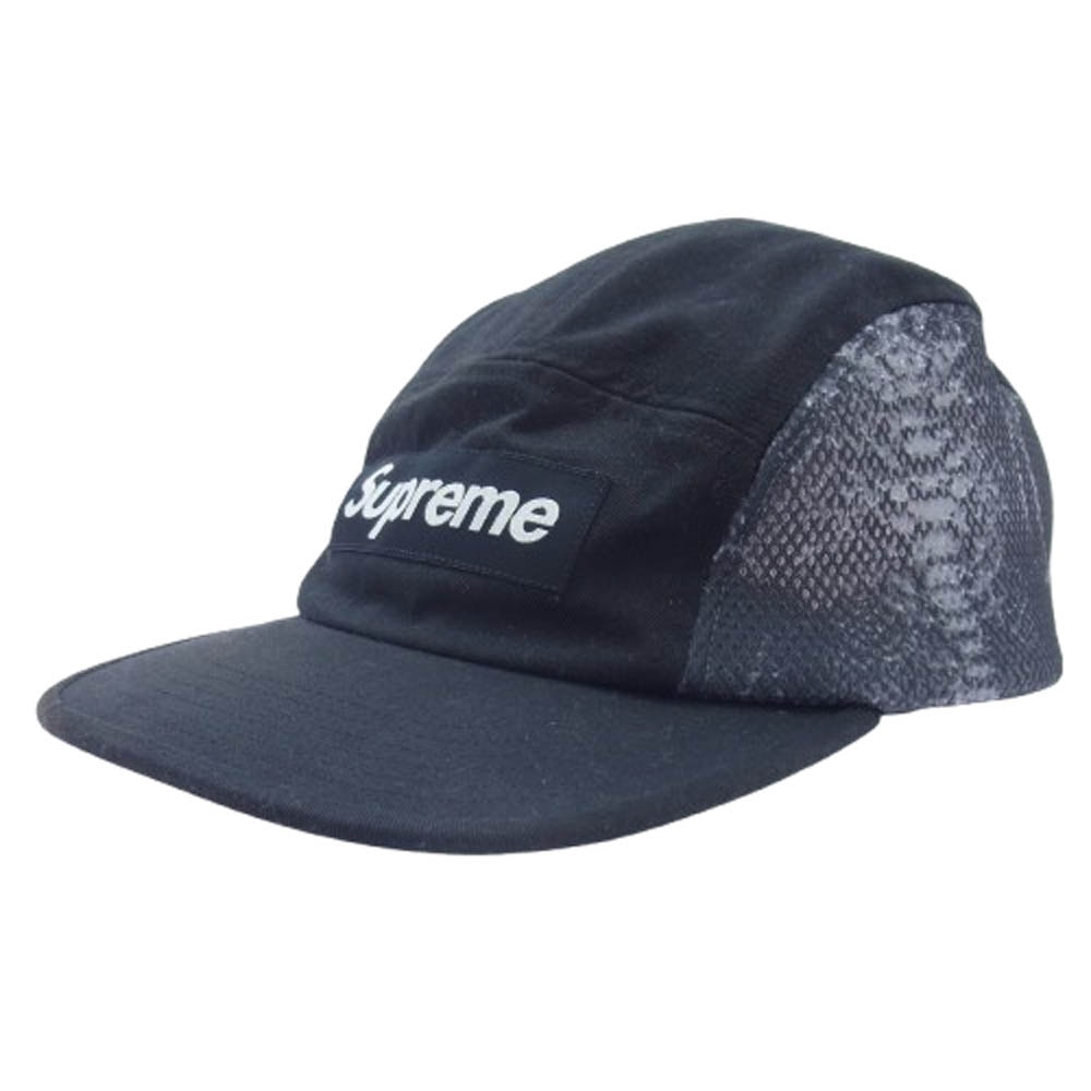 Supreme シュプリーム キャップ 20SS Snakeskin Mesh Camp Cap スネーク スキン メッシュ キャップ ブラック系【中古】