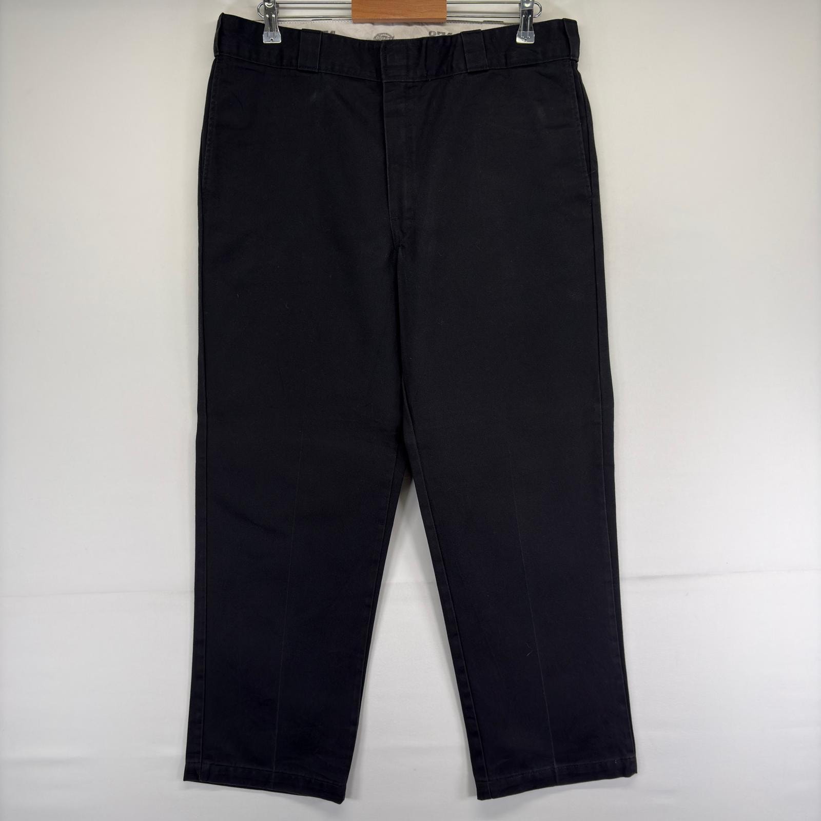 古着 ディッキーズ Dickies パンツ 874 オリジナルフィット ジッパーフライ ワンポイントロゴ 作業着 ワーク w38 L30  ブラック メンズ