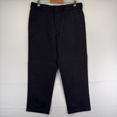古着 ディッキーズ Dickies パンツ 874 オリジナルフィット ジッパーフライ ワンポイントロゴ 作業着 ワーク w38 L30 ブラック メンズ
