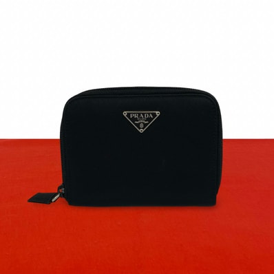 PRADA プラダ 三角ロゴ 金具 ナイロン 二つ折り財布 ブラック
93634