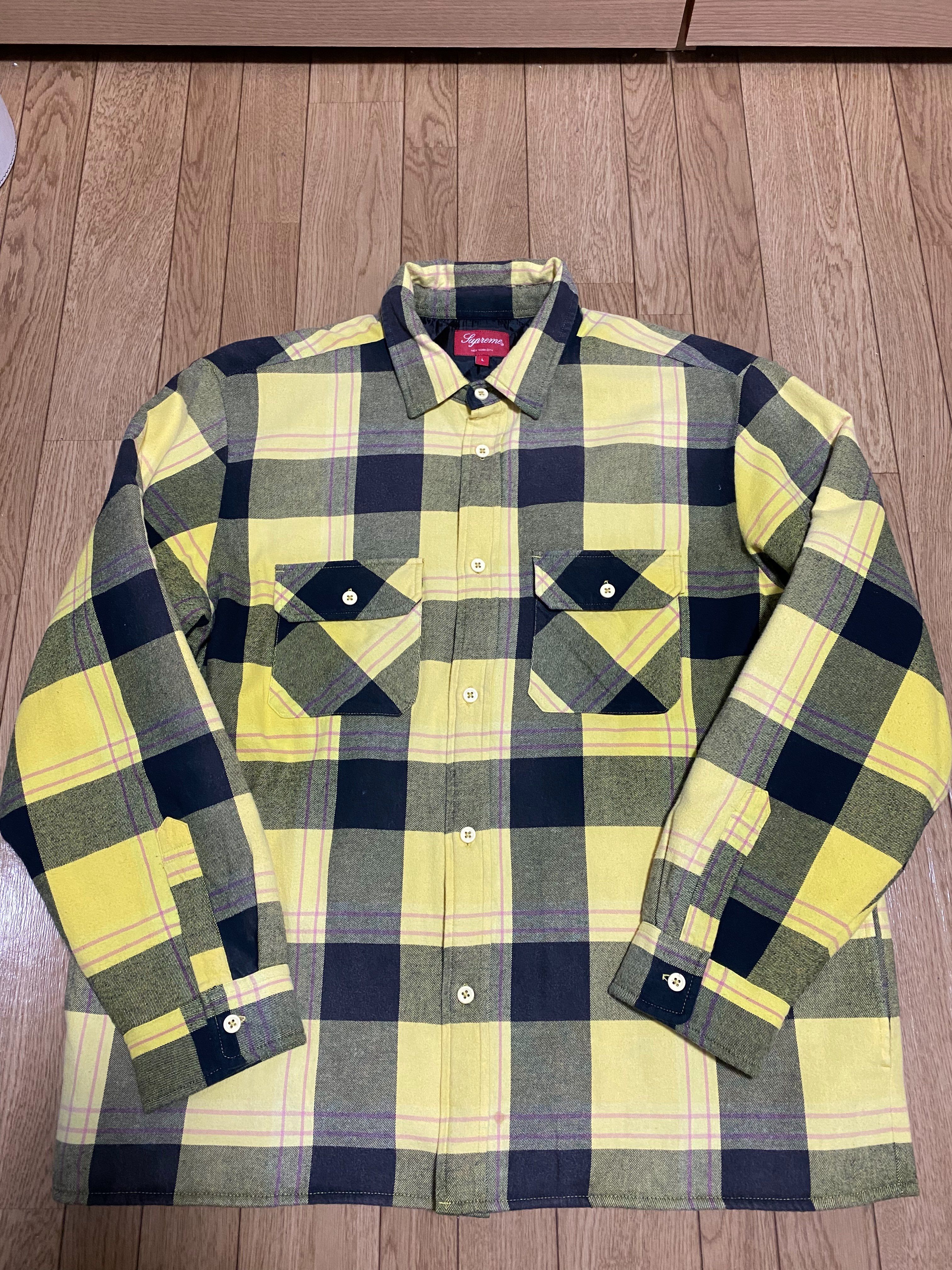 Supreme Quilted Flannel Shirt "Yellow"