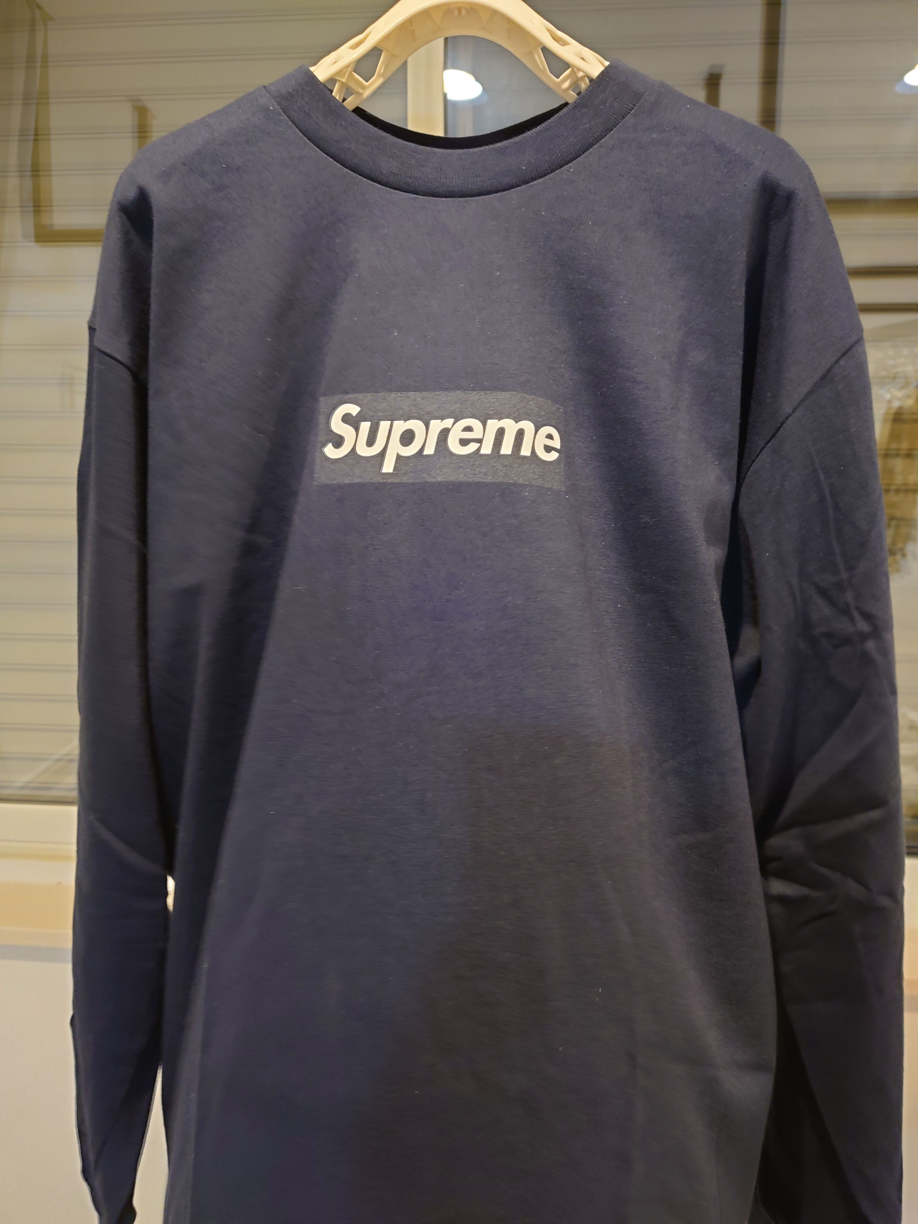 Supreme Box Logo L/S Tee "Navy"