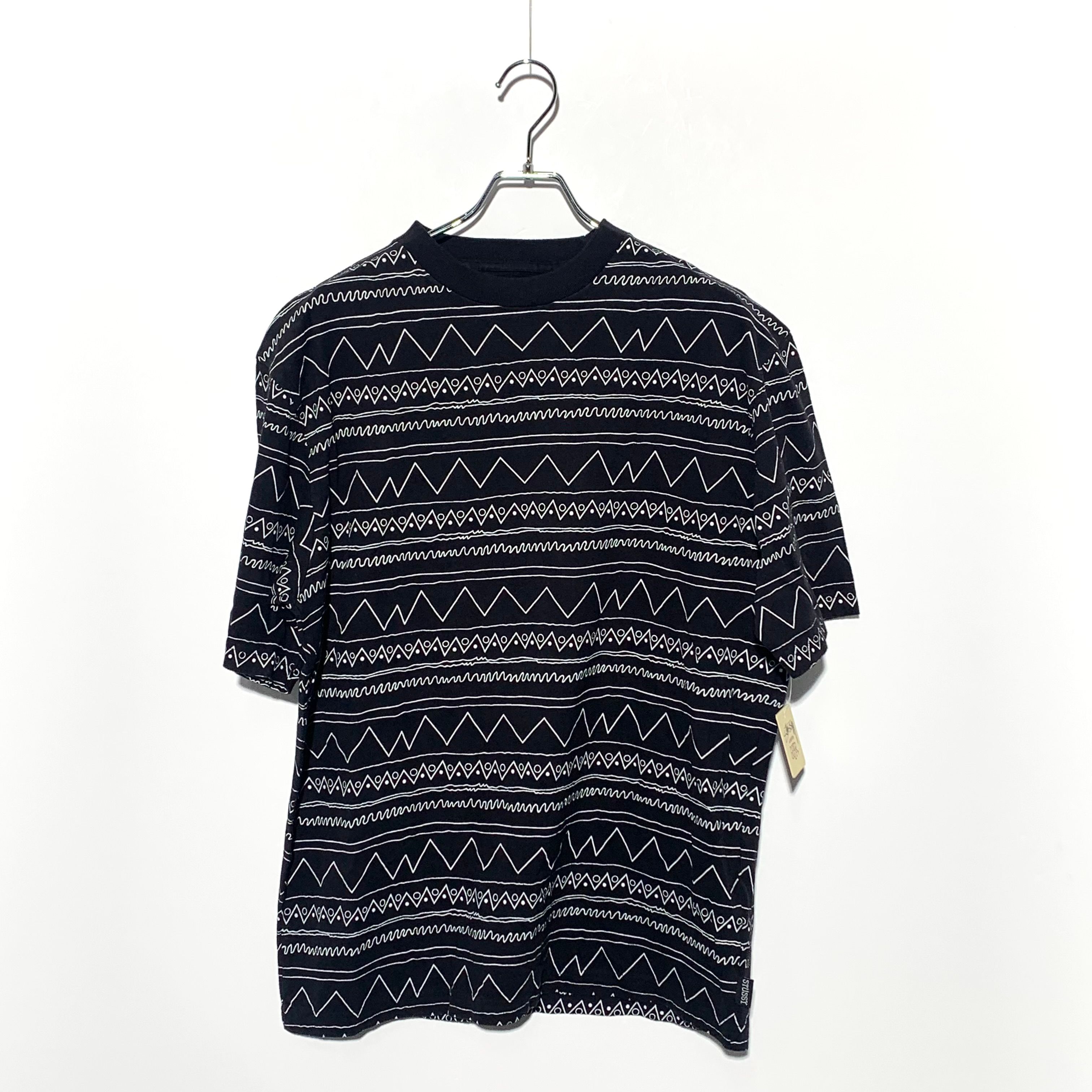 STUSSY NEWTOM CREW TEE Black 00S