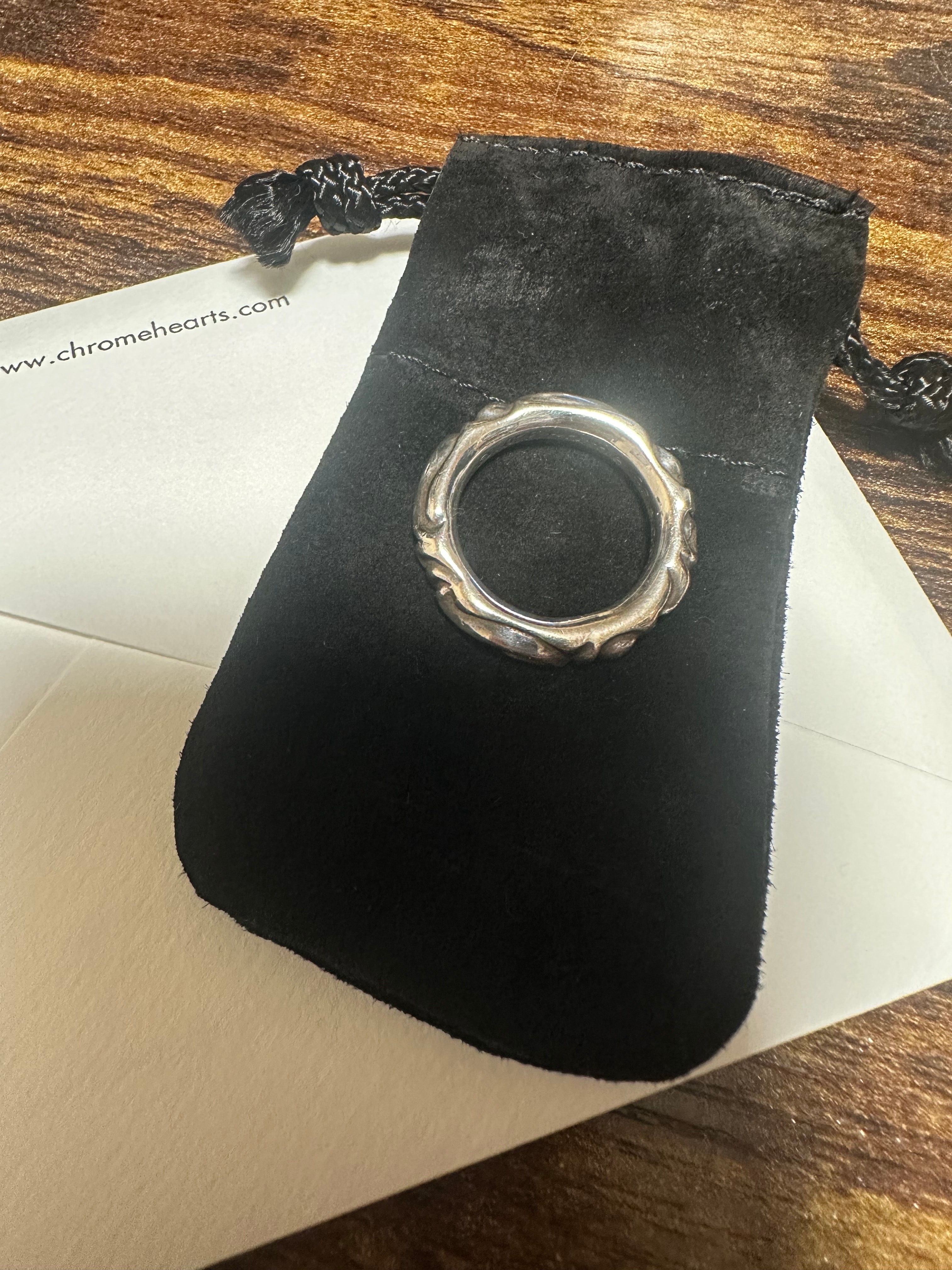 Chrome Hearts Scroll Band Ring "Silver"