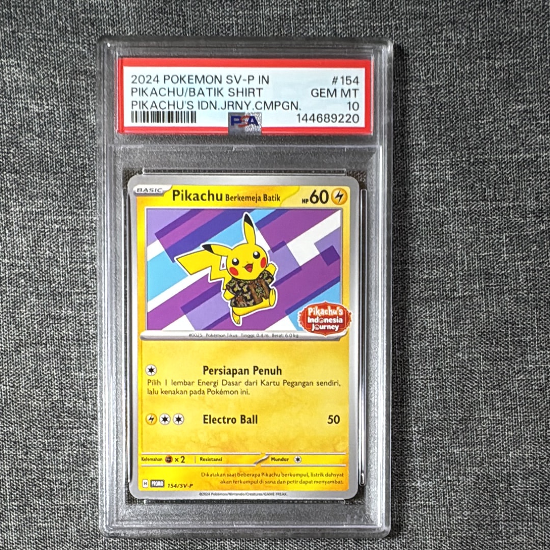 PSA10】バティックシャツを着たピカチュウ (ネイティオ柄) P [SV-P 154