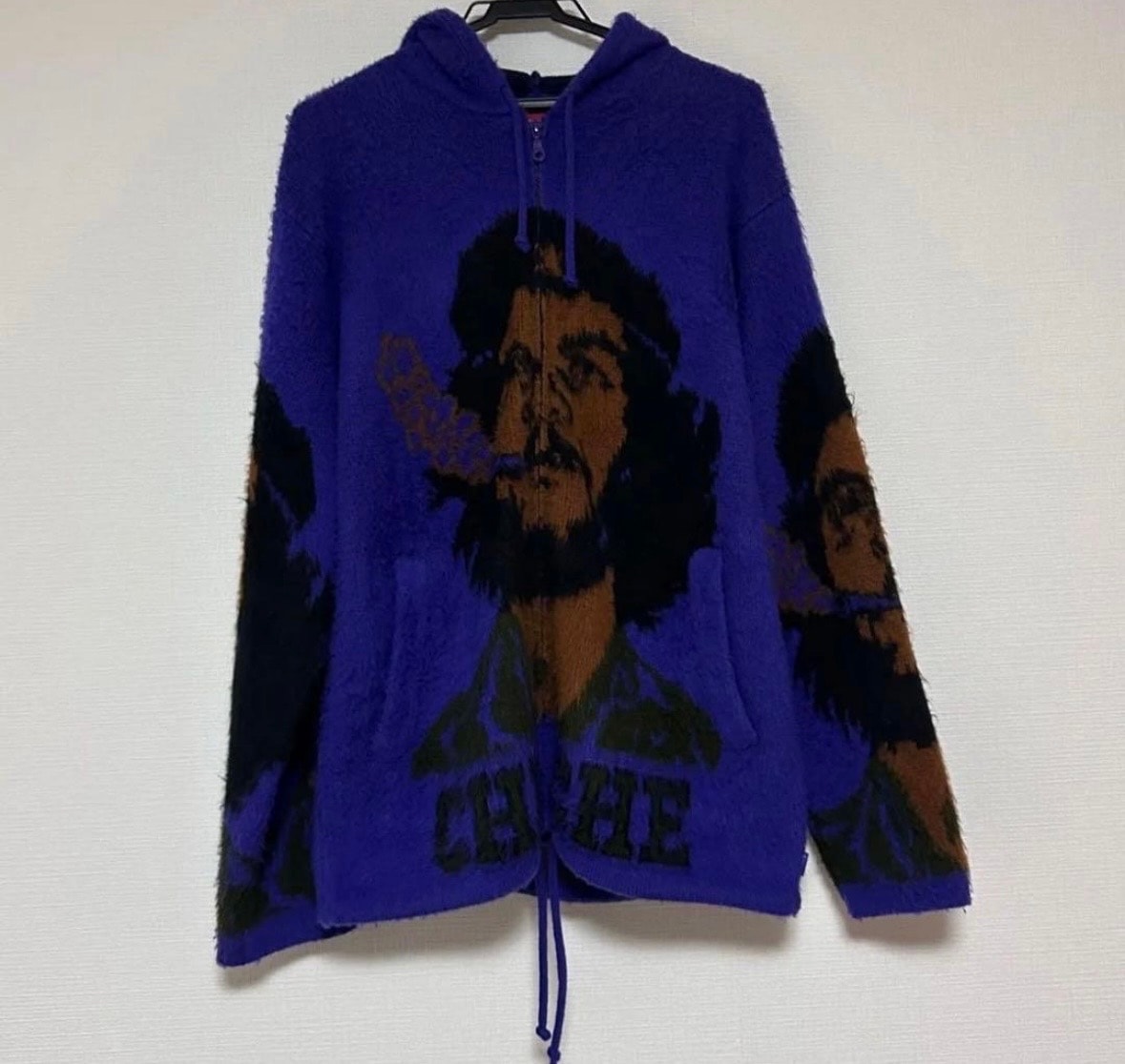 Supreme Che Hooded Zip Up Sweater "Purple"