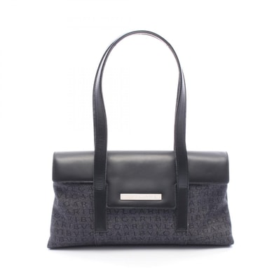 ブルガリ BVLGARI ロゴマニア ショルダーバッグ バッグ デニム レザー レディース ネイビー系 / ブラック系 【中古】