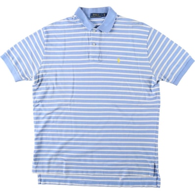 古着 ラルフローレン Ralph Lauren POLO RALPH LAUREN 半袖 ボーダー ポロシャツ メンズL相当/eaa622917