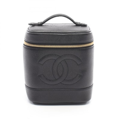 シャネル CHANEL ココマーク ハンドバッグ バッグ キャビアスキン(グレインドカーフ) レディース ブラック系 A01998 【中古】
