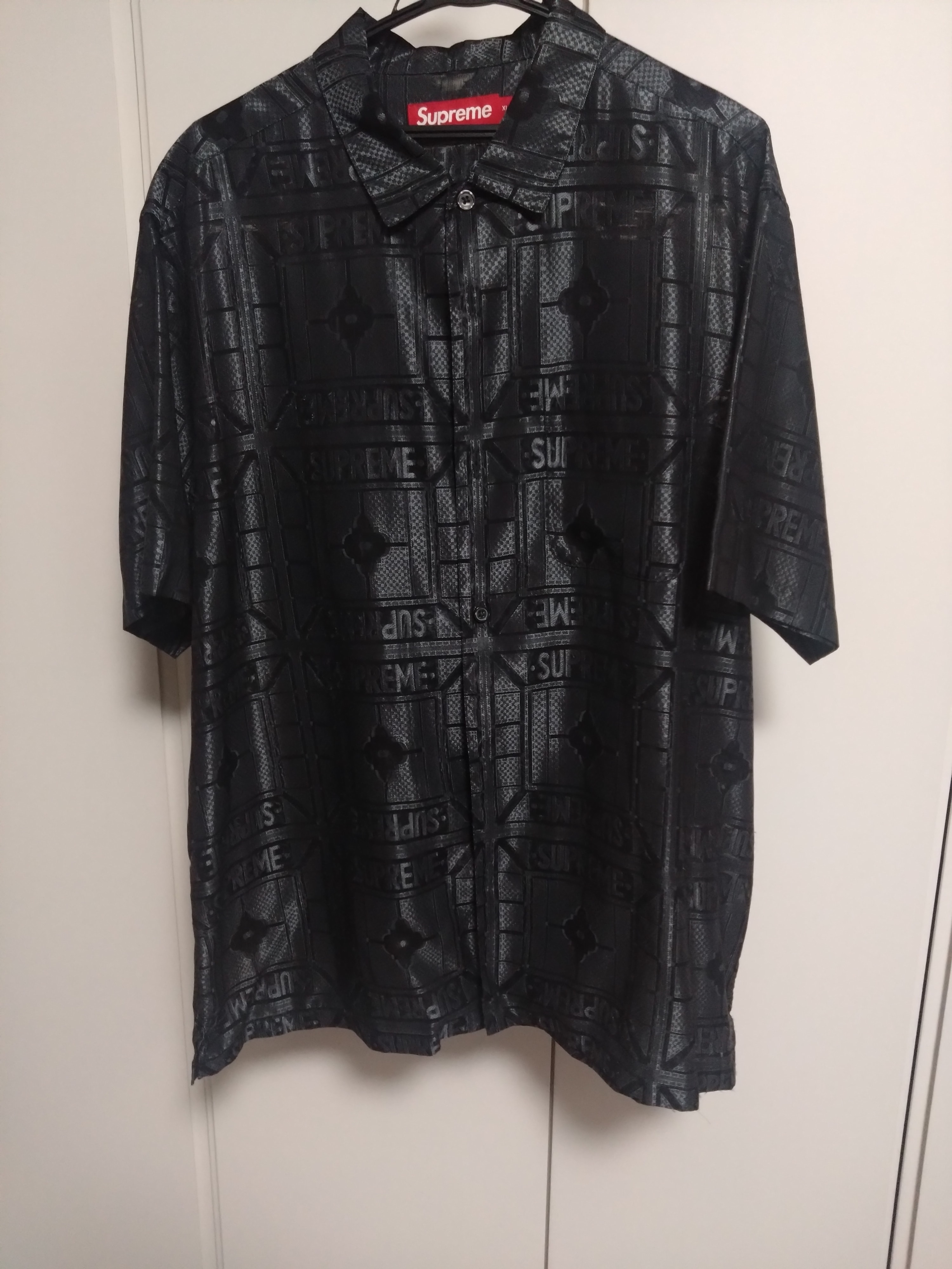Supreme Tray Jacquard S/S Shirt "Black"