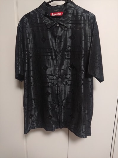 Supreme Tray Jacquard S/S Shirt "Black"