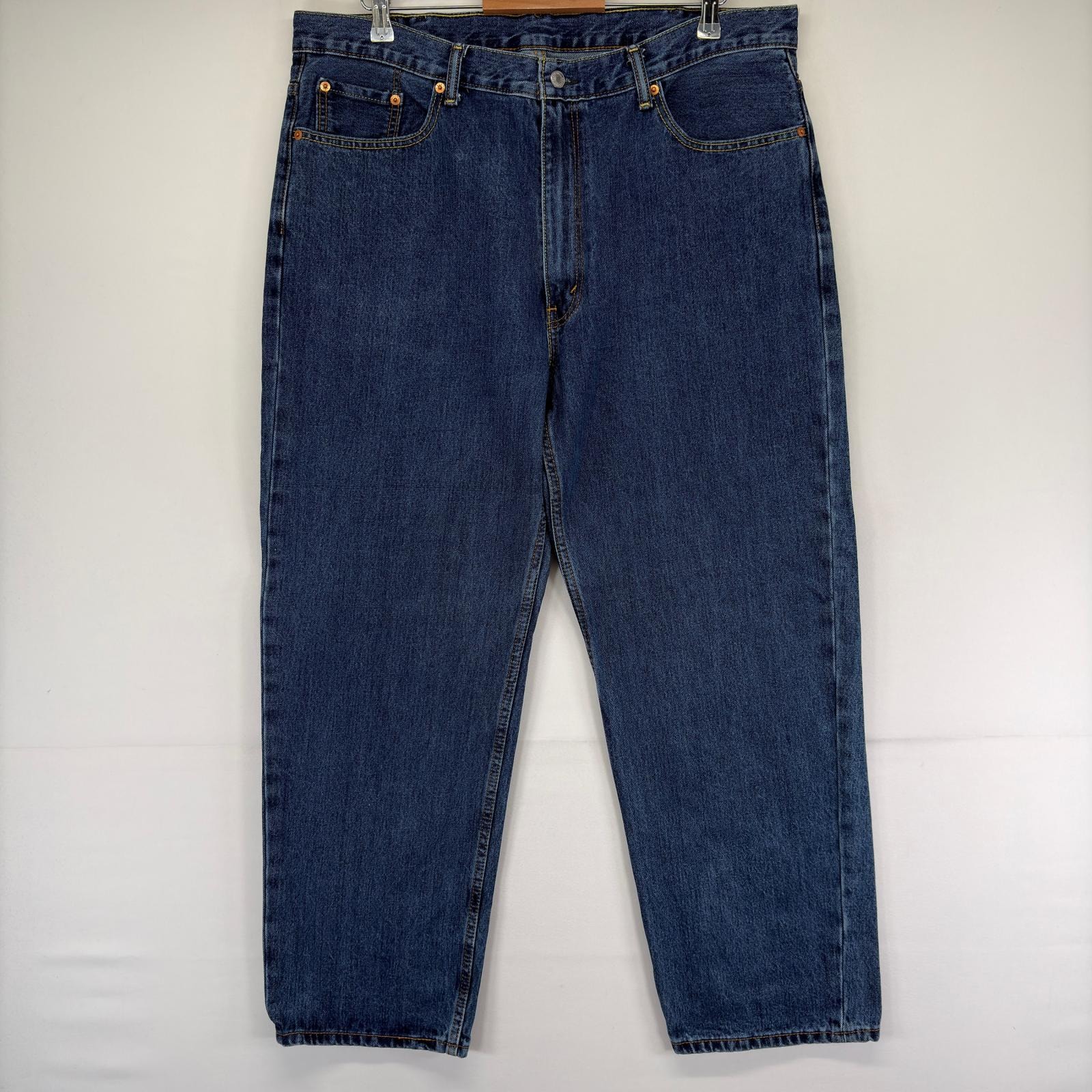 古着 リーバイス Levi's デニム パンツ 550 テーパード バギー 5ポケット ジーパン ジップ 大きいサイズ w40 L30  ブルー メンズ