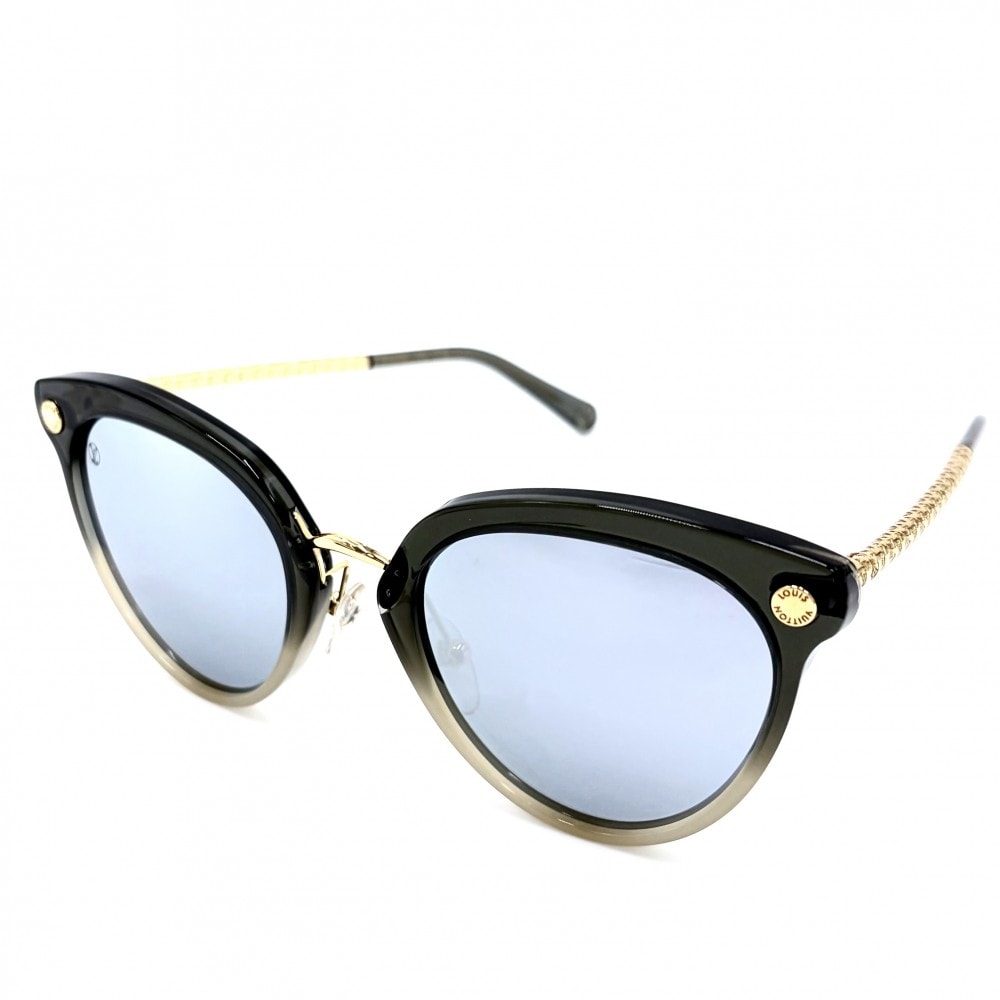 LOUIS VUITTON ルイヴィトン サングラス モノグラム ファッションアイテム アイウェア 眼鏡 Z1043E    ダークグリーン グレー ゴールド金具 メンズ【中古品】