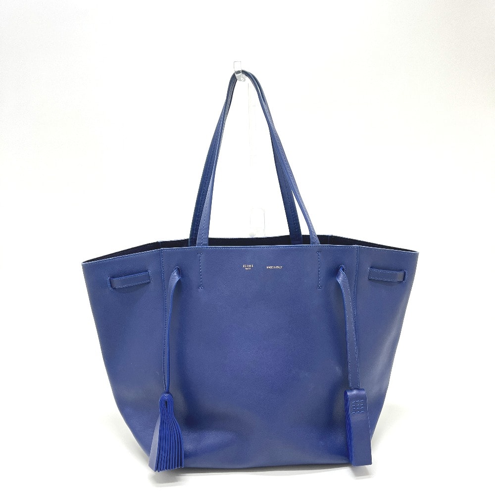 セリーヌ CELINE カバファントム タッセル カバン バッグ トートバッグ レザー ブルー