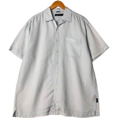 古着 00年代~ ノーティカ NAUTICA リネン×レーヨン 半袖 オープンカラー リネンシャツ ボックスシャツ メンズL相当/eaa553234