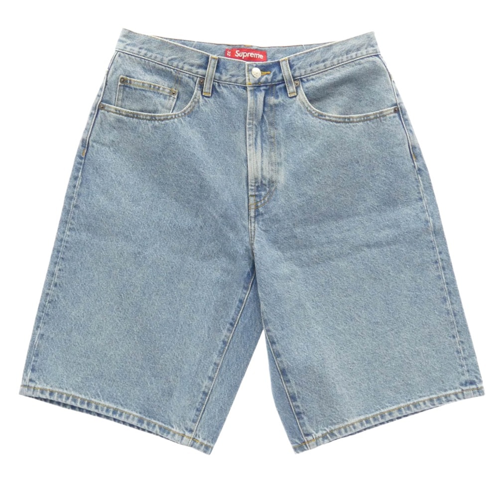 Supreme シュプリーム 26SS Baggy Short Washed Indigo バギー ショーツ ウォシュド インディゴ デニム パンツ 32 ライトブルー系 32【新古品】【未使用】【中古】