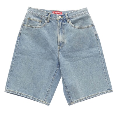 Supreme シュプリーム 26SS Baggy Short Washed Indigo バギー ショーツ ウォシュド インディゴ デニム パンツ 32 ライトブルー系 32【新古品】【未使用】【中古】