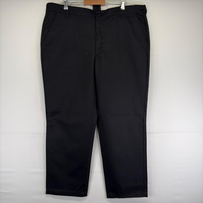 古着 レッドキャップ RED KAP パンツ チノパン スラックス ジッパーフライ ワーク 作業着 ワンポイントロゴ w44 L32 ブラック メンズ
