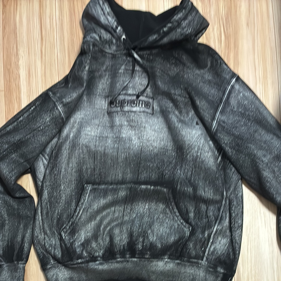 Supreme x MM6 Maison Margiela Foil Box Logo Hooded Sweatshirt "Black"