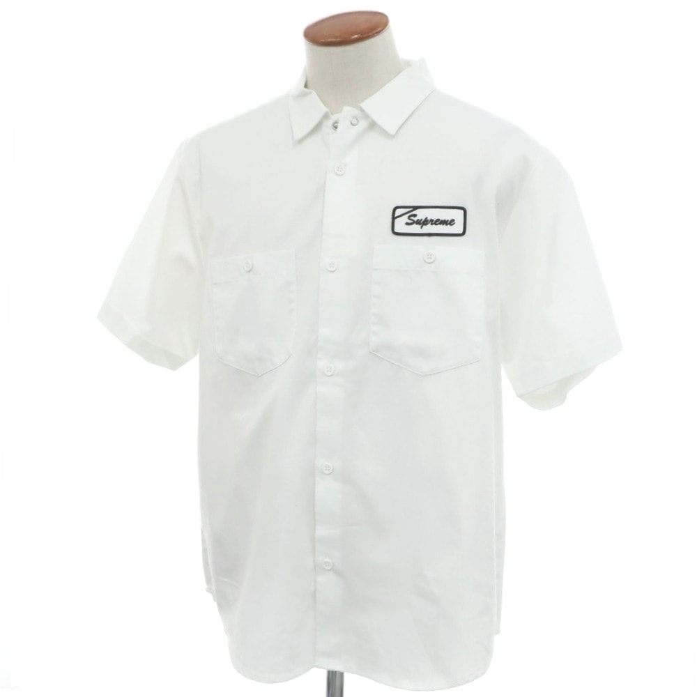 【中古】シュプリーム Supreme 2025年春夏 Bitch S/S Work Shirt コットンポリエステル 半袖シャツ ホワイト【サイズM】【メンズ】