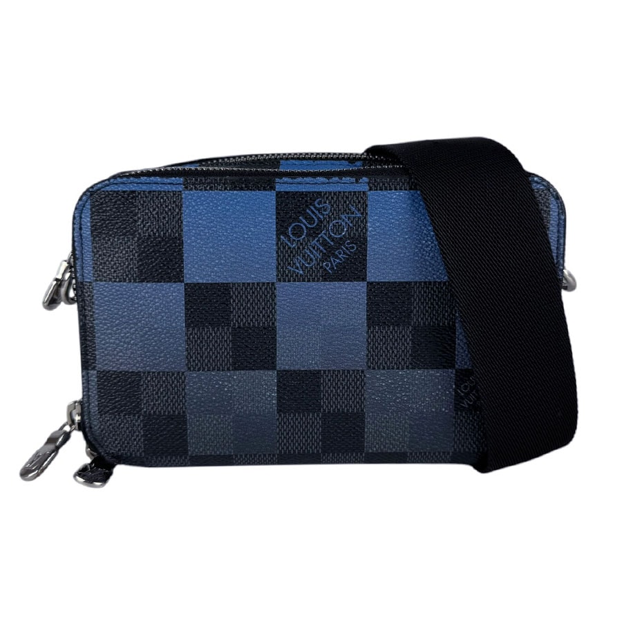ルイ ヴィトン LOUIS VUITTON ショルダーバッグ ダミエ グラフィット ジャイアント アルファ ウェアラブル ウォレット/ダミエ グラフィット ジャイアント ブルー/ブラック メンズ N60414【中古】 z11046