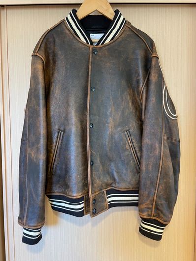 Supreme Leather Varsity Jacket "Black"