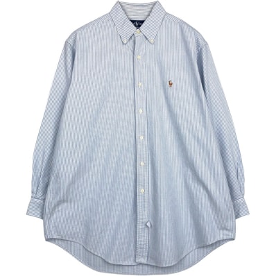 古着 ラルフローレン Ralph Lauren 長袖 ボタンダウンストライプシャツ メンズL相当/eaa659327