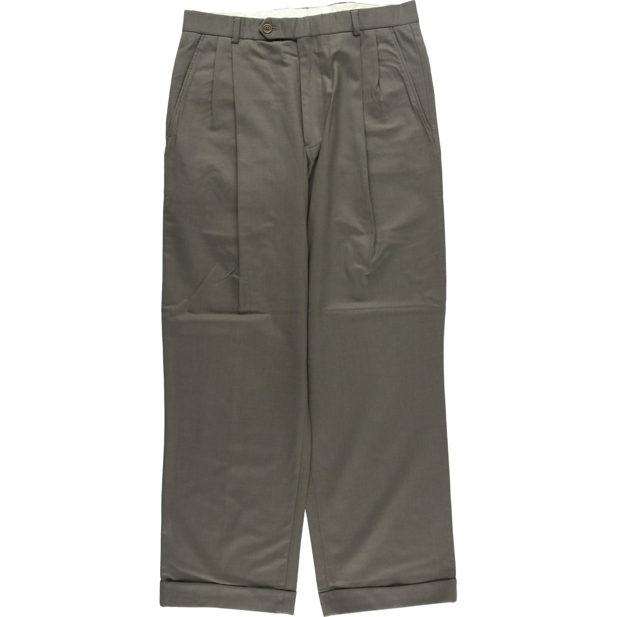 古着 ブルックスブラザーズ Brooks Brothers 346 ツータック ウールパンツ スラックス メンズw32相当/eaa607887