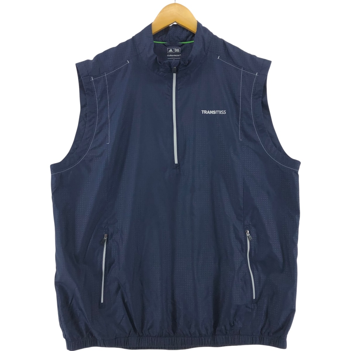古着 アディダス adidas CLIMAPROOF ハーフジップ ウォームアップベスト メンズXL相当/eaa536674
