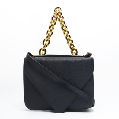 ボッテガヴェネタ BOTTEGAVENETA レザー マウント エンベロープ チェーン ショルダーバッグ【中古】