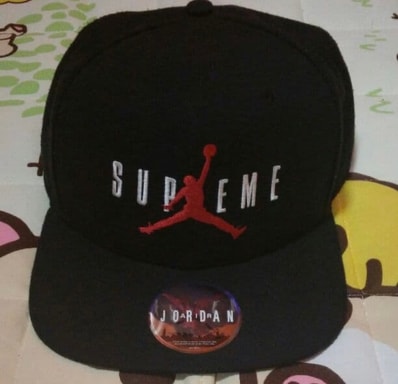 Supreme NIKE Air Jordan 6-Panel Cap "Black"
