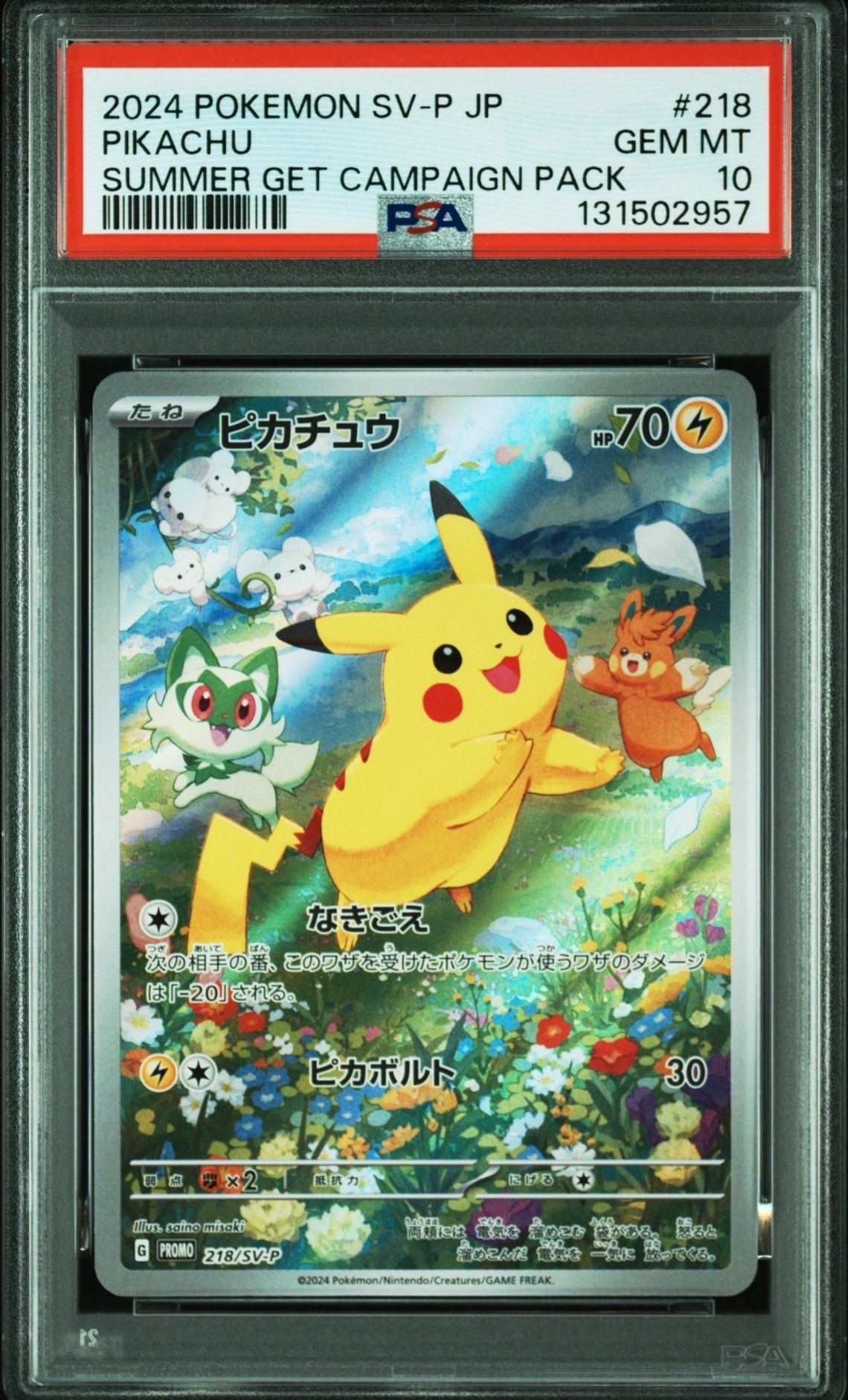 ピカチュウ P [SV-P 218](プロモカードパック「ポケカの夏がキタ!プロモカードGetキャンペーン!」)