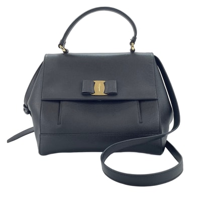 フェラガモ FERRAGAMO レザー 2WAY ハンドバッグ【中古】