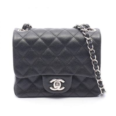 シャネル CHANEL ミニマトラッセ ショルダーバッグ バッグ キャビアスキン(グレインドカーフ) レディース ブラック系 【中古】