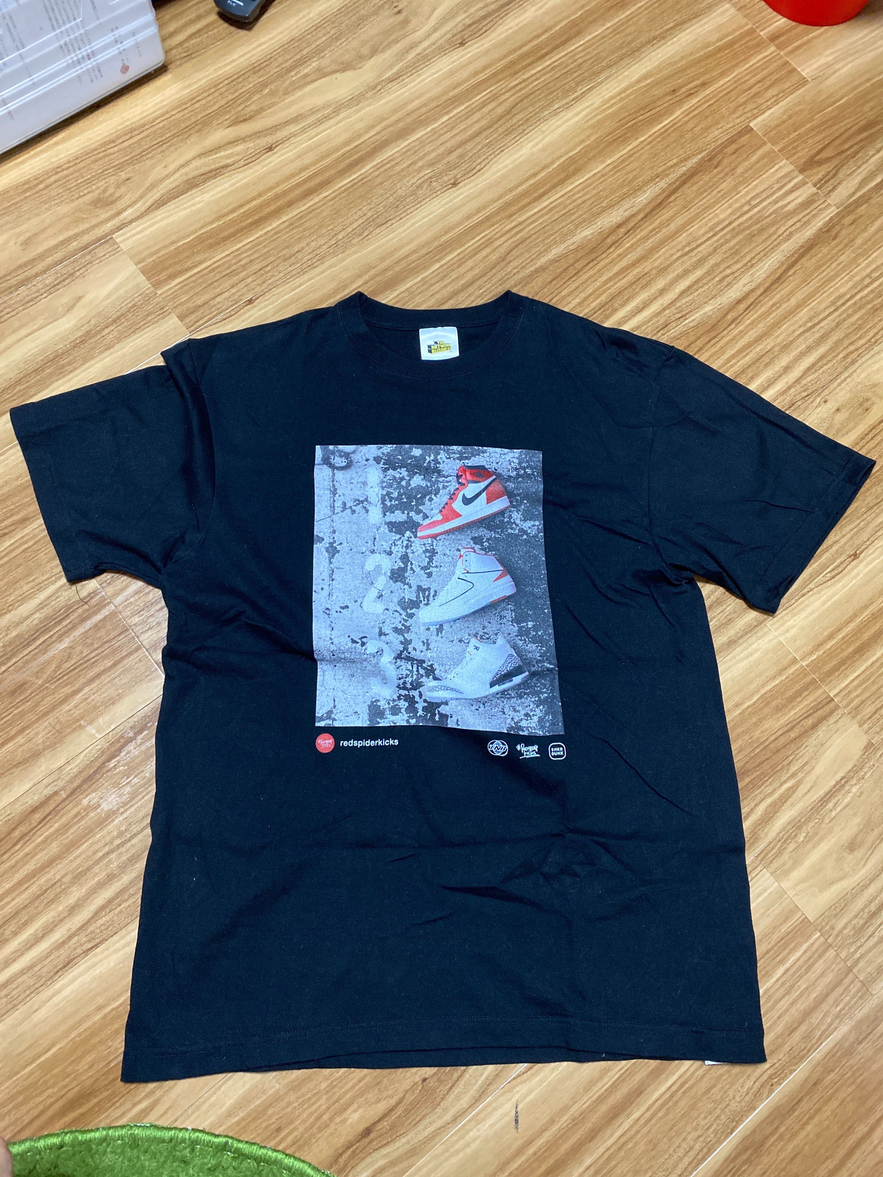 SNKRDUNK × THE NETWORK BUSINESS × RED SPIDER KICKS Tee AIR JORDAN "BLACK"