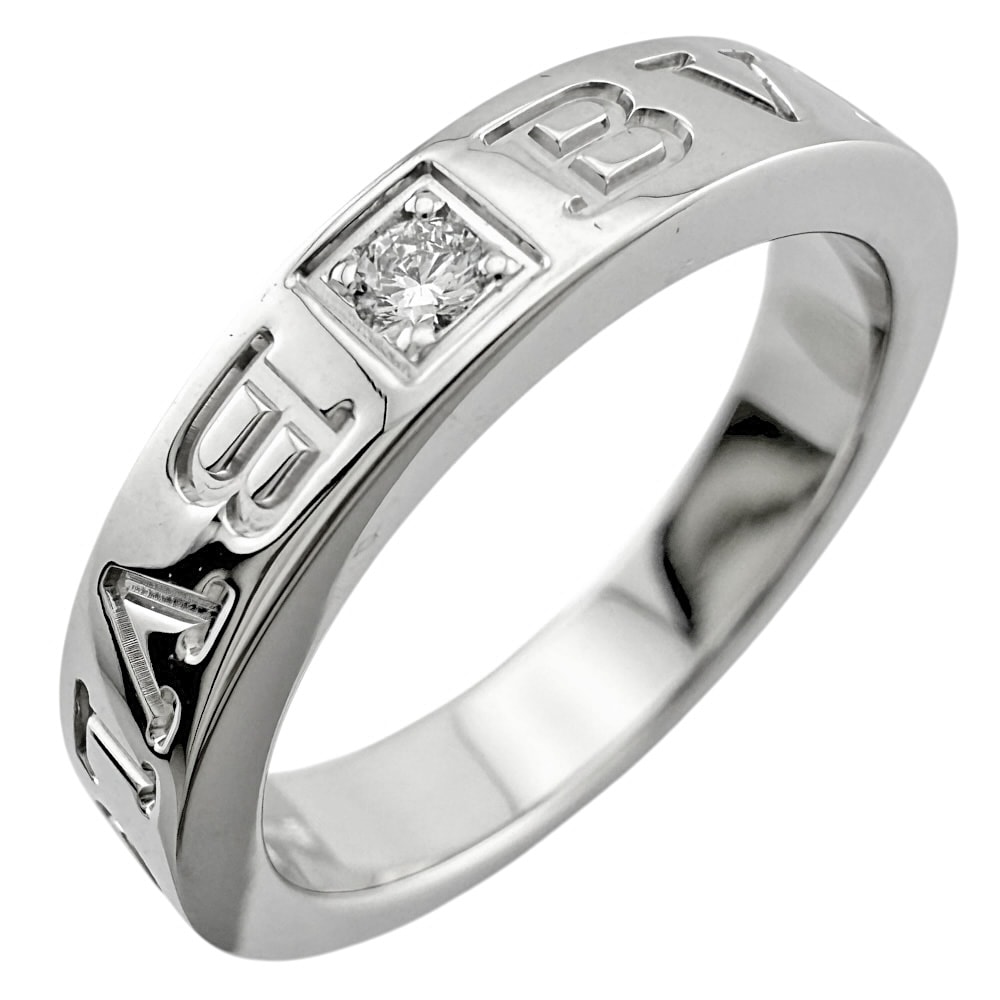 ブルガリ ブルガリブルガリ リング 指輪 11.5号 18金 K18ホワイトゴールド ダイヤモンド レディース BVLGARI 中古