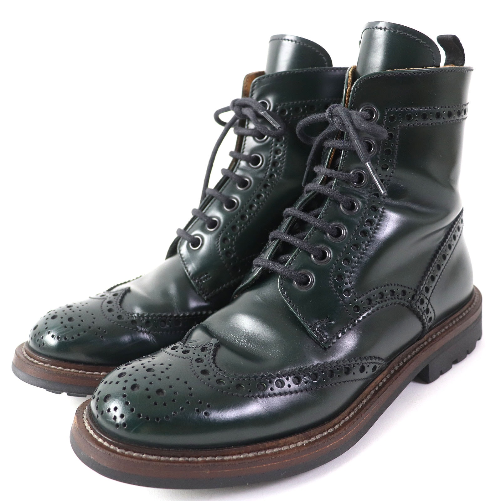 美品 チャーチ
 ショートブーツ ANGELINA 2 アンジェリーナ ダークグリーン レディース 36