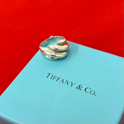 TIFFANY&Co. ティファニー ツイスト リング シルバー925 K18イエローゴールド リング・指輪 14号 シルバー
53683