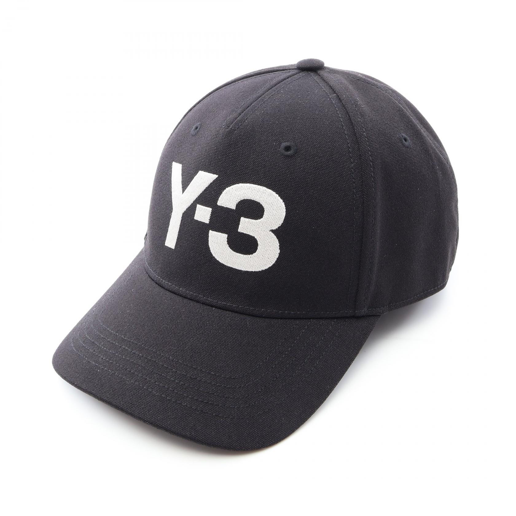 ワイスリー Y-3 ロゴ キャップ 帽子 ポリエステル メンズ レディース ブラック系 【中古】