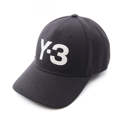 ワイスリー Y-3 ロゴ キャップ 帽子 ポリエステル メンズ レディース ブラック系 【中古】