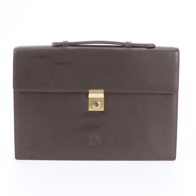 ■美品 ロエベ アナグラムビジネス バッグ レザー