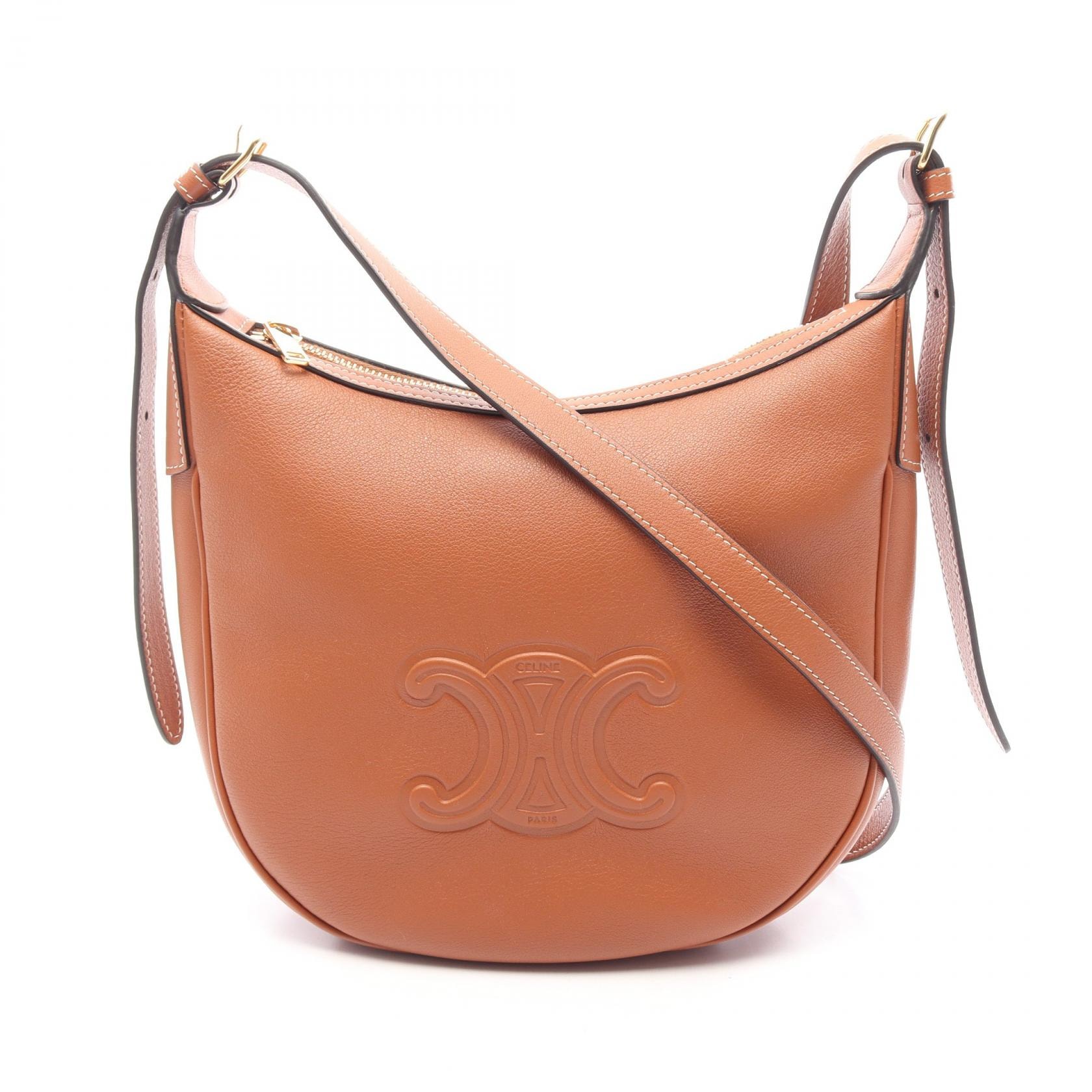 セリーヌ CELINE エロイズ スモール ショルダーバッグ バッグ レザー レディース ブラウン系 11725 【中古】