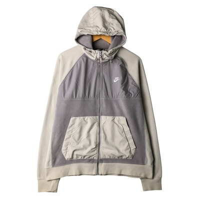 古着 ナイキ NIKE 切替 フリースフルジップパーカー レディースL相当/eaa607219