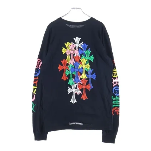 Chrome Hearts Multi Color Cemetery Cross L/S T-Shirt "Black"