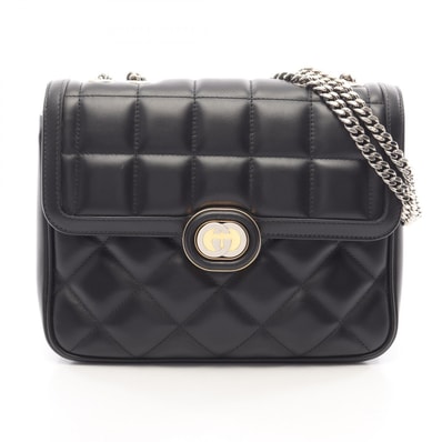 グッチ GUCCI デコ ショルダーバッグ バッグ レザー レディース ブラック系 740834 【中古】