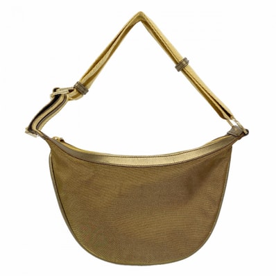 【6dd4393-k】グッチ ショルダーバッグ 001 4186 キャンバス カーキ ゴールド金具【中古】レディース