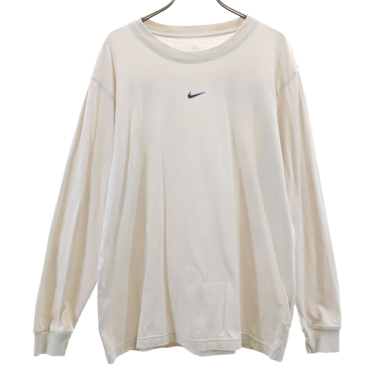 NIKE ナイキ バックロゴ 長袖 Tシャツ XL グレージュ ロンT