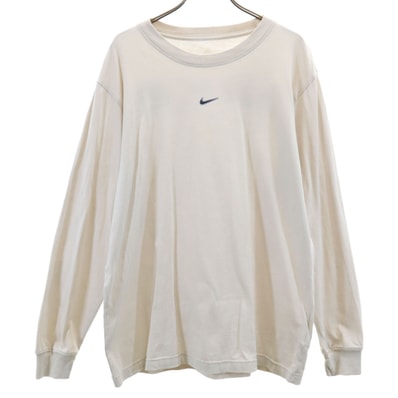 NIKE ナイキ バックロゴ 長袖 Tシャツ XL グレージュ ロンT