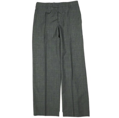 新品 MIU MIU ミュウミュウ トロピカルウール グレンチェックスラックス 2025年モデル DNA973 S000 17AG 44 CHARCOAL GRAY パンツ ボトムス g26812