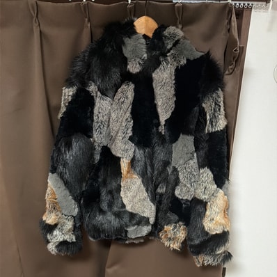 Supreme Patchwork WINDSTOPPER Hooded Faux Fur Jacket "Black"